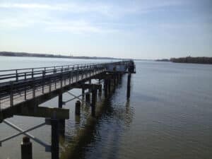 Photo of fiberglass conduit at Reagan Washington National Pier