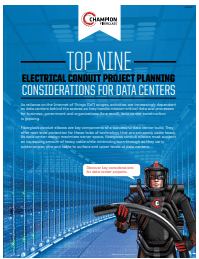 Champion fiberglass wp conduit consideration data center guide