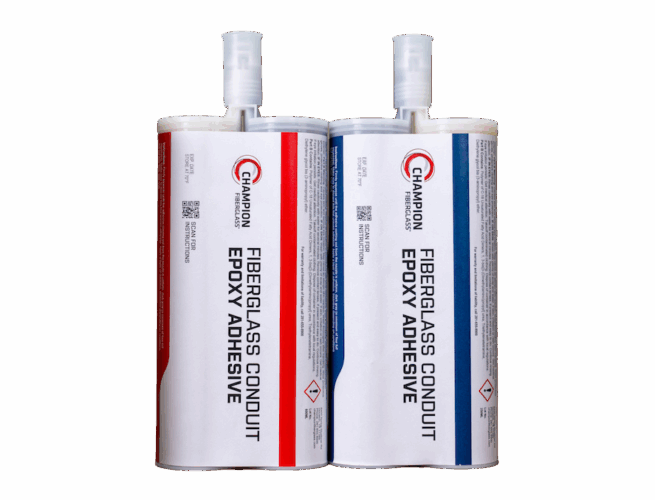 Champion fiberglass epoxy conduit wp adhesives cartridges.